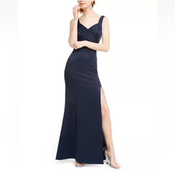 NWT, Emerald Sundae, Juniors, Elegant Navy Evening Gown - Picture 1 of 6
